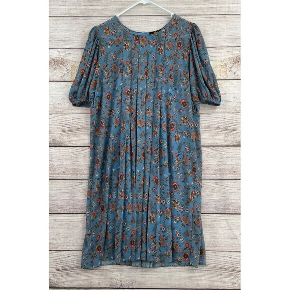 Sachin‎ & Babi Floral Pleated Dress Women's Size 10 Blue - Picture 1 of 8